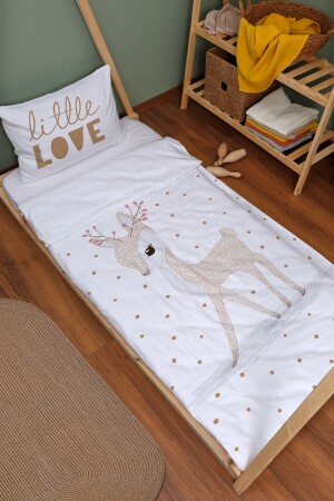 Bio-Montessori-Bettbezug-Set (100 x 200) – Iconic-Serie – Bambi mit Blumenhörnern ETNMN1STIC038 - 2