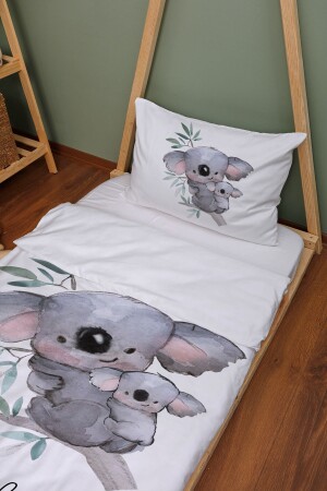 Bio-Montessori-Bettbezug-Set (100 x 200) – Pure Baby-Serie – Baby und Mutter Koala ETNMN1STPB088 - 4