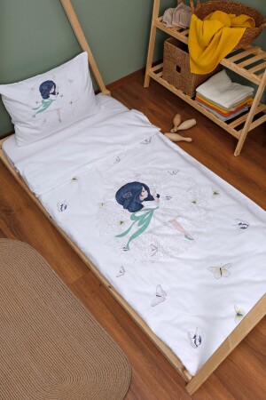 Bio-Montessori-Bettbezug-Set (100 x 200) – Serie „Für Babys“ – Butterfly Fairy Girl ETNMN1STFB032 - 2