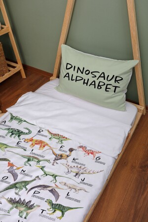 Bio-Montessori-Bettbezug-Set (100 x 200) – Young-Serie – Dinosaurier-Alphabet ETNMN1STYG092 - 4