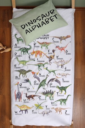 Bio-Montessori-Bettbezug-Set (100 x 200) – Young-Serie – Dinosaurier-Alphabet ETNMN1STYG092 - 5