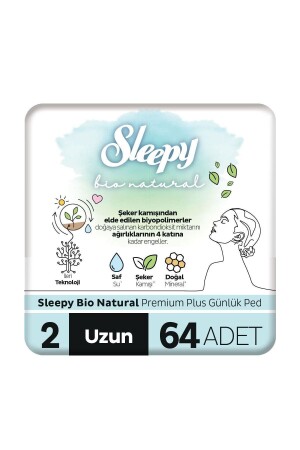 Bio Natural Premium Plus Günlük Ped Uzun 64 Adet Ped - 1