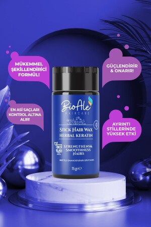 Bioale Güçlendirici Stick Wax Bitkisel Keratin 75 gr - 3