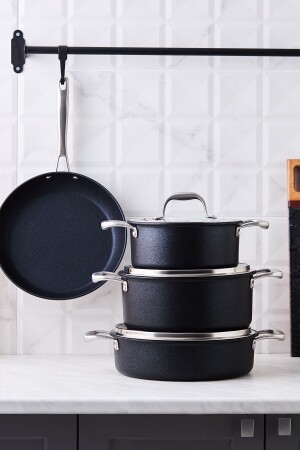 Biodiamond Pro Indüksiyon Tabanlı 7 Parça Tencere Seti 153.03.07.7040 - Karaca