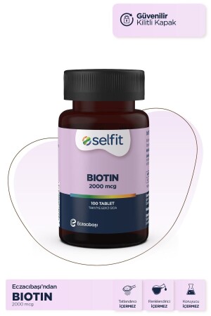 Biotin 2000 Mcg 100 Tablet - 2