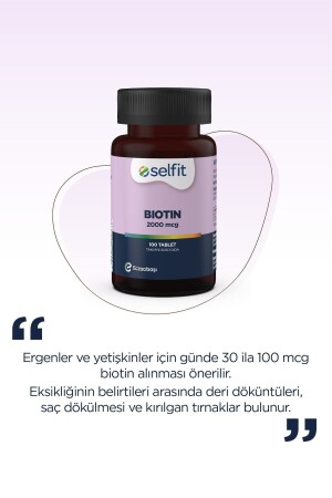 Biotin 2000 Mcg 100 Tablet - 7