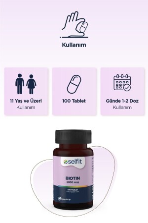 Biotin 2000 Mcg 100 Tabletten - 4