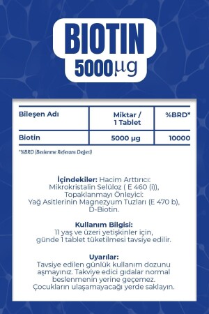 Biotin 5000 µg 60 Tabletten - 4