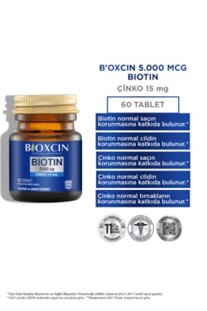 Biotin 5000 Mcg Nahrungsergänzungsmittel 60 Tabletten – Gesundes Haar, Haut, Nägel 8680512628019 - 6