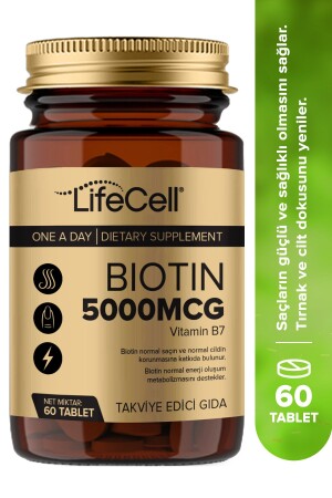 Biotin 5000 Mcg - Saç Ve Tırnak Vitamini Gıda Takviyesi - 2