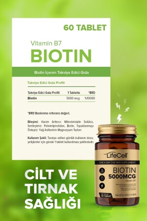 Biotin 5000 Mcg – Vitamin-Nahrungsergänzungsmittel für Haare und Nägel - 4