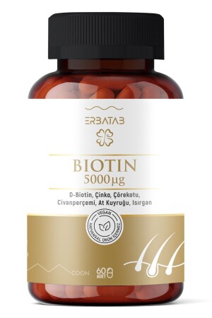 Biotin (ÇİNKO ÇÖREKOTU CİVAN PERÇEMİ AT KUYRUĞU ISIRGAN EKSTRESİ) 60 Kapsül - 2