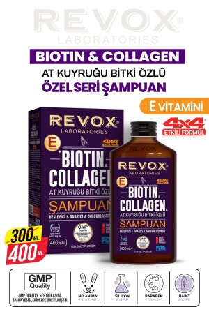 Biotin Collagen At Kuyruğu Bitki Özlü Dökülme Karşıtı, Hızlı Uzama Etkili Dolgunlaştırıcı Şampuan 869742964190 - 2