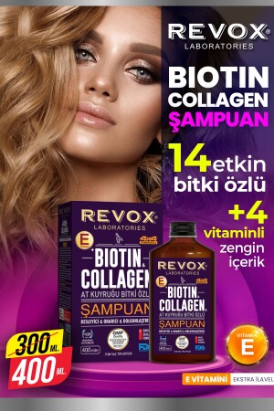 Biotin Collagen At Kuyruğu Bitki Özlü Dökülme Karşıtı- Hızlı Uzama Etkili Dolgunlaştırıcı Şampuan - 7