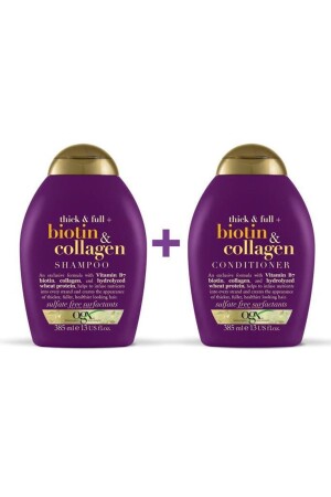 Biotin-Kollagen-sulfatfreies Shampoo 385 ml. Biotin-Kollagen-sulfatfreie Haarpflegecreme 385 ml - 4