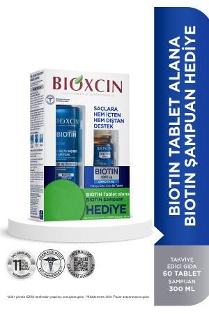 Biotin Şampuan & Biotin Tablet Avantajlı Set - Biotin 5.000 mcg 60 Tablet - Biotin Şampuan Hassas - 2