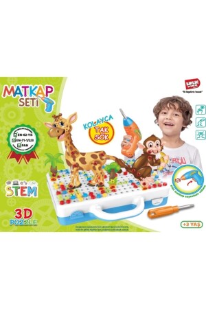 Birlik Oyuncak Eğitici Matkaplı Creative Puzzle 340 Parça 3d Stem - 2