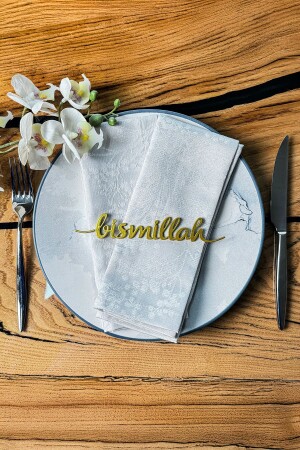 Bismillah Yazılı Metal Peçete Süsü - Ramazan Konsepti - 1