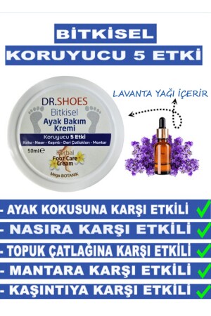 Bitkisel Ayak Bakım Kremi - Ayak Koku Karşıtı Krem 50 Ml. Koruyucu 5 Etki - 1