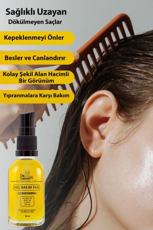 Bitkisel Saç Bakım Serumu (ÇAY AĞACI YAĞI- HİNT YAĞI- JOJOBA YAĞI- E VİTAMİNİ) 30 ml - 3