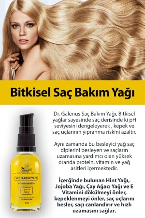 Bitkisel Saç Bakım Serumu (ÇAY AĞACI YAĞI- HİNT YAĞI- JOJOBA YAĞI- E VİTAMİNİ) 30 ml - 4