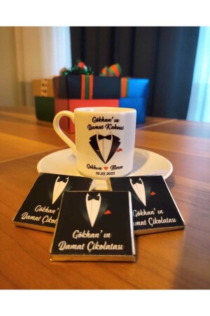 Bitte um eine Promise Groom's Coffee Cup und Groom's Chocolate Set damatcoffeecikolata1 - 2