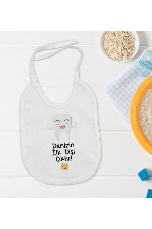 Bk Kids My First Teeth Came Out Design Baby-Bodysuit und Baby-Lätzchen-Geschenkset – Modell 1 Bitmayan119816 - 5