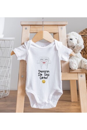 Bk Kids My First Teeth Came Out Design Baby-Bodysuit und Baby-Lätzchen-Geschenkset – Modell 1 Bitmayan119816 - 6