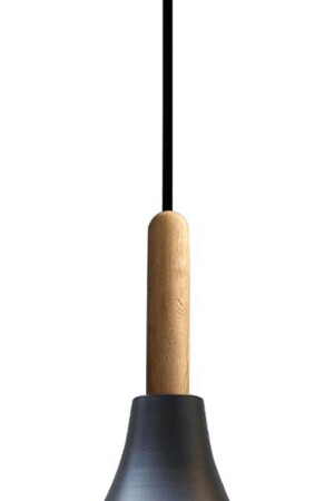 Black Champion Einzel-Kronleuchter aus Holz, Hängelampe, Wohnzimmer, Küche, Café, Boutique-Lampe, Beleuchtung, Kronleuchter BMM2066A - 4