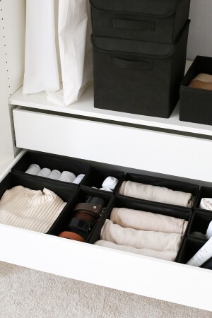 Black Covered Laundry Toy Organizer Folding Storage Box 28x28x28 BKKPK-SYH - 6
