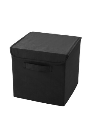 Black Covered Laundry Toy Organizer Folding Storage Box 28x28x28 BKKPK-SYH - 7
