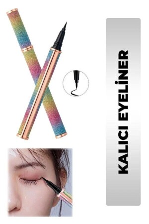 Black Eyeliner Su Geçirmez Dağılmaz Uzun Süre Kalıcı Siyah Göz Kalemi - 2