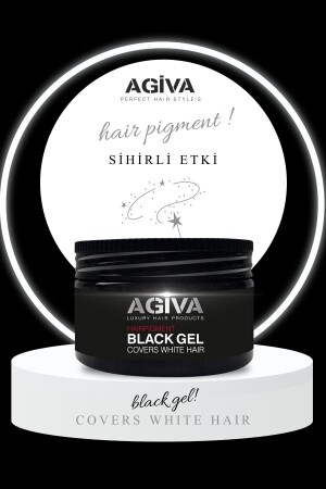 Black Gel Beyaz Saçlar Için Kapatıcı Saç Şekillendirici Güçlü Jöle Cover White Hair 250 Ml - 2