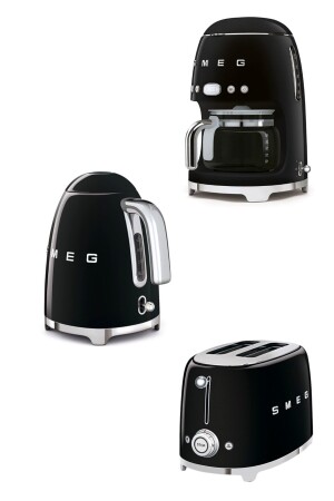 Black Kettle 1x2 Toaster und Filterkaffeemaschinen-Set KLF03BL-TSF01BL-DCF02BLEU - 1
