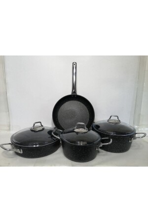 Black Line Granit Set 7 Parça Siyah 8699996626220 - 2