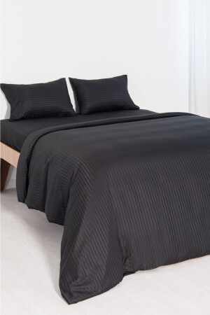 Black Pearl Bettbezug-Set für Doppelbett – Mikrofaser gestreift 98tel 868215750100048 - 4