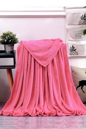 غطاء MNZ-Blankett Pink Double Wellsoft Plush غطاء تلفزيون قطبي/سلسلة غطاء 170x230 سم ATLY96 - Bundeba