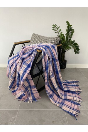 مادة من القطن من القطن المزدوجة البطانية الوردية - الزرقاء - Blantur