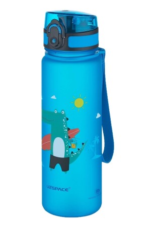 Blau gemusterte 500 ml Tritan-Kinderwasserflasche aus Kunststoff, 0–50 l - 1