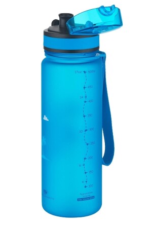 Blau gemusterte 500 ml Tritan-Kinderwasserflasche aus Kunststoff, 0–50 l - 3