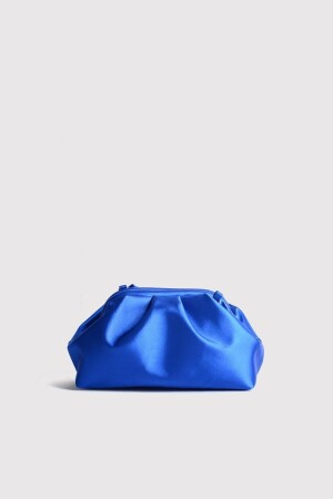 Blaue Damen-Clutch-Abendtasche aus Satin 0826BR22 - 1