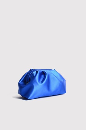 Blaue Damen-Clutch-Abendtasche aus Satin 0826BR22 - 4