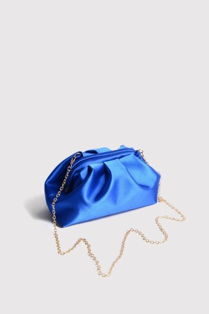 Blaue Damen-Clutch-Abendtasche aus Satin 0826BR22 - 6