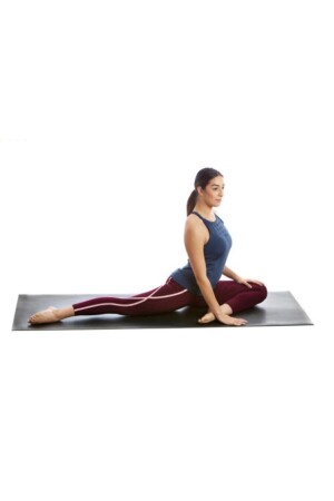 Blaue doppelseitige Yoga-Pilates-Matte, Trainingsmatte, 150 x 50 x 0,7 cm - 6