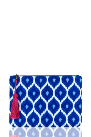 Blaue Ikat-Damen-Clutch-Tasche C011945 - 1