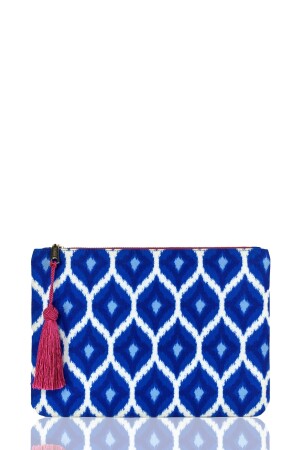 Blaue Ikat-Damen-Clutch-Tasche C011945 - 3