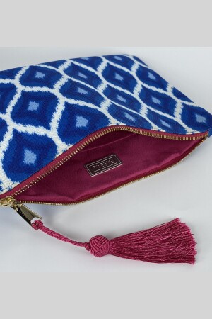 Blaue Ikat-Damen-Clutch-Tasche C011945 - 5