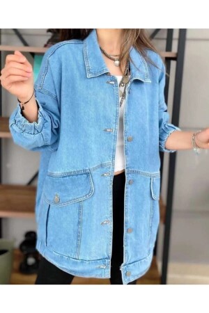 Blaue Jeansjacke für Damen L - 2