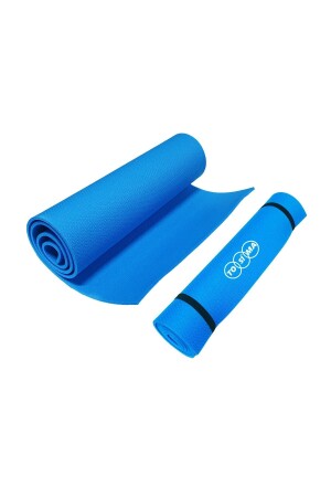 Blaue Pilates-Matte, Widerstandsband, Springseil und achteckiger Übungsreifen, Übungsset, Pilates-Set - 3