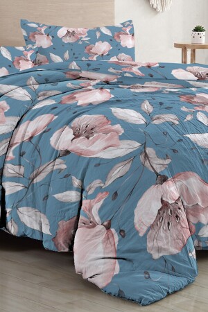 Blaue Rose Doppelbettbezug-Set 3D-Baumwollsatin monohome33552 - 4